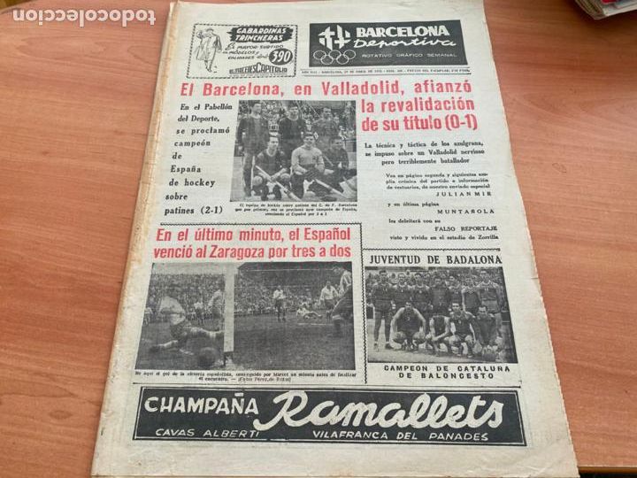 Coleccionismo deportivo: BARCELONA DEPORTIVA N&ordm; 348 27 ABRIL 1953 BAR&Ccedil;A CAMPEON LIGA JOCKEY PATINES, JUVENTUD CAMPEON (AB-3)