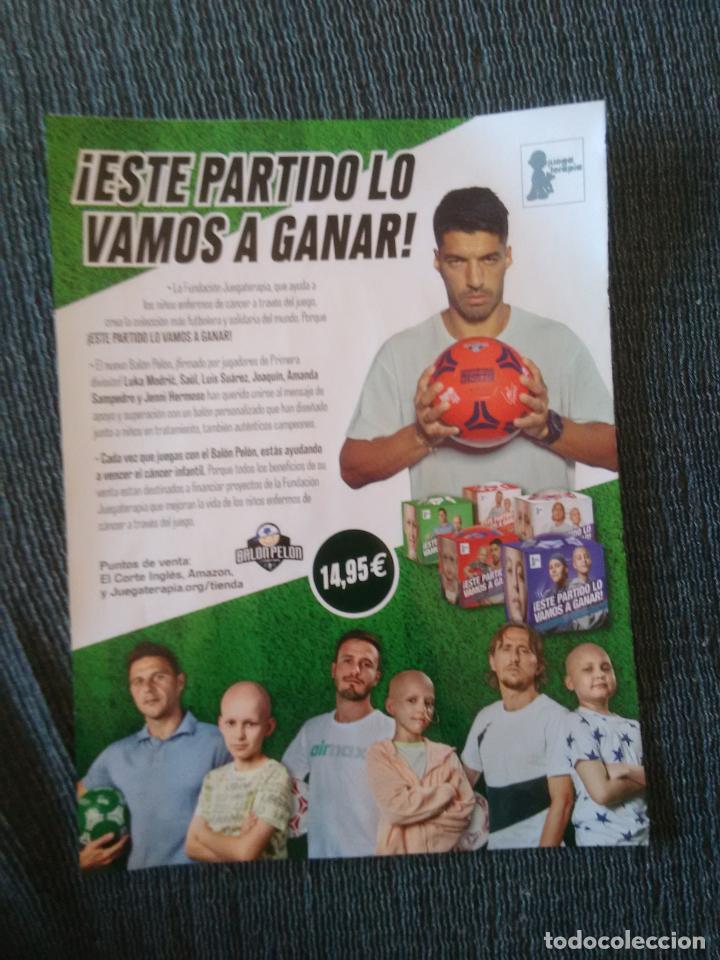 Coleccionismo deportivo: LUIS SU&Aacute;REZ BARCELONA JOAQU&Iacute;N BETIS MODRIC REAL MADRID SA&Uacute;L HOJA PUBLICIDAD REVISTA TIPO L&Aacute;MINA