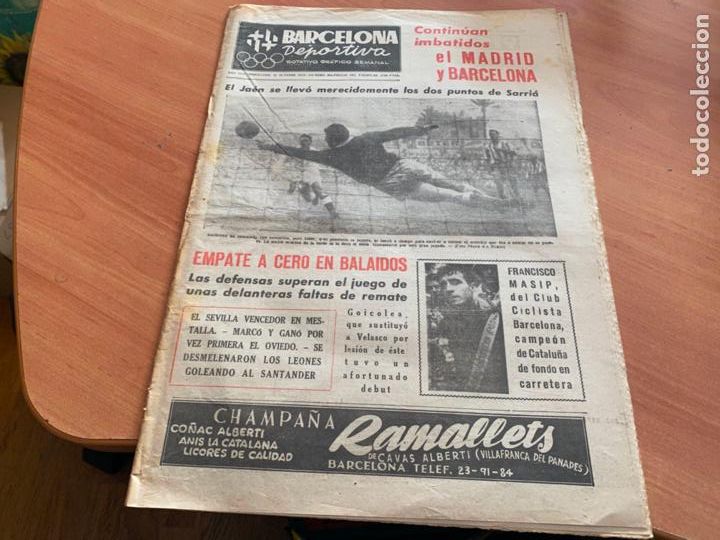 Coleccionismo deportivo: BARCELONA DEPORTIVA N&ordm; 366 12 OCTUBRE 1953 ESPA&Ntilde;OL 1 - JAEN 2, CICLISMO, MOTORISMO (AB-3)