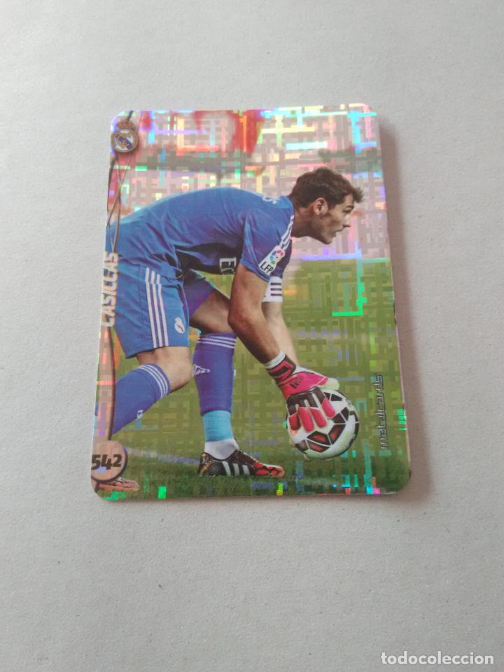 Coleccionismo deportivo: 542 CASILLAS REAL MADRID TOP TETRIS CROMO F&Uacute;TBOL FICHAS LIGA 2014-2015 MUNDICROMO LIGA 14-15
