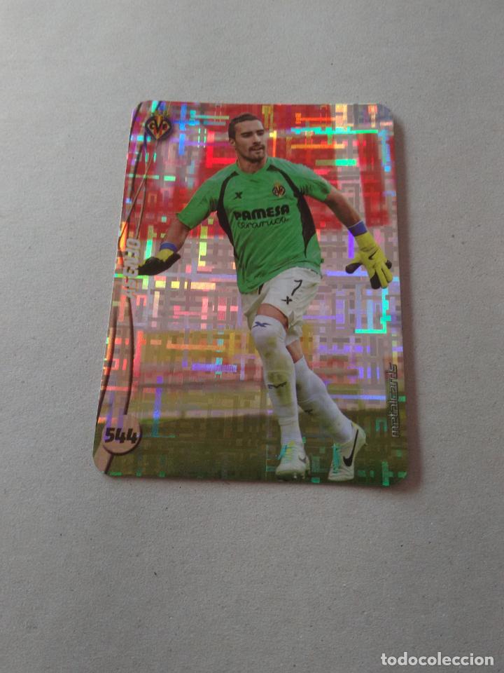 Coleccionismo deportivo: 544 ASENJO VILLARREAL TOP TETRIS CROMO F&Uacute;TBOL FICHAS LIGA QUIZ GAME 2014-2015 MUNDICROMO LIGA 14-15