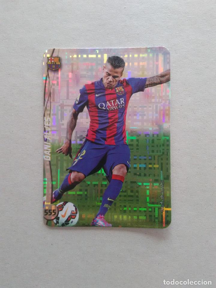 Coleccionismo deportivo: 555 DANI ALVES BARCELONA BAR&Ccedil;A TOP TETRIS CROMO F&Uacute;TBOL FICHAS LIGA 2014-2015 MUNDICROMO LIGA 14-15