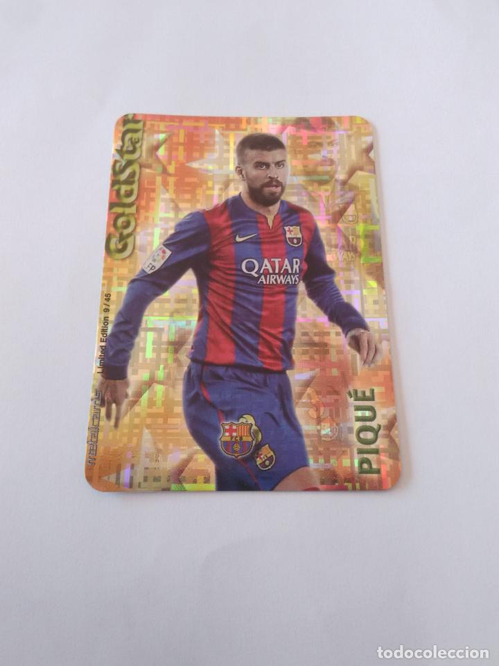 Coleccionismo deportivo: 9/45 PIQU&Eacute; BARCELONA BAR&Ccedil;A GOLDSTAR TETRIS CROMO F&Uacute;TBOL FICHAS 2014-2015 MUNDICROMO LIGA 14-15