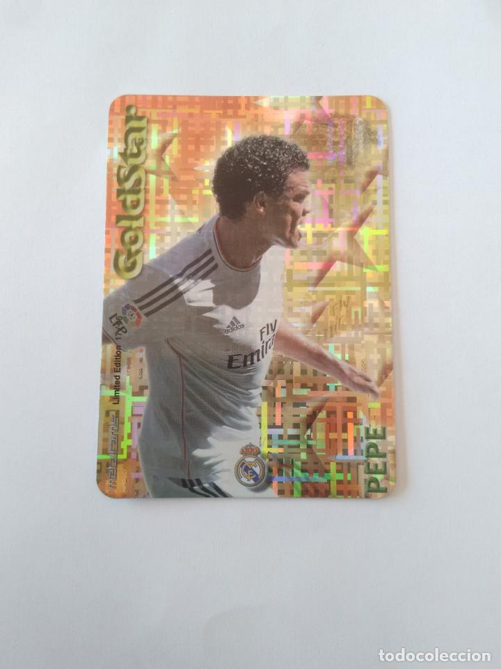 Coleccionismo deportivo: 17/45 PEPE REAL MADRID GOLDSTAR TETRIS CROMO F&Uacute;TBOL FICHAS 2014-2015 MUNDICROMO LIGA 14-15