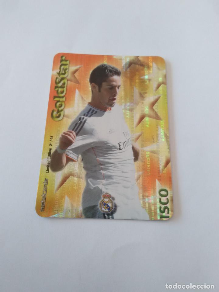 Coleccionismo deportivo: 21/45 ISCO REAL MADRID GOLDSTAR SECURITY CROMO F&Uacute;TBOL FICHAS 2014-2015 MUNDICROMO LIGA 14-15