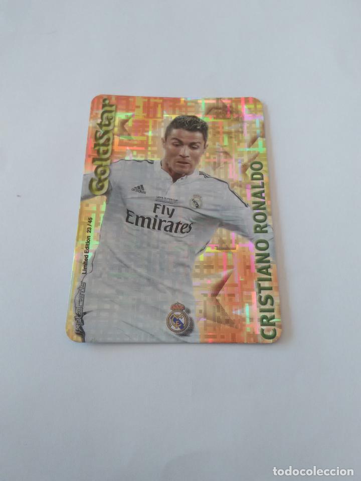 Coleccionismo deportivo: 23 CRISTIANO RONALDO REAL MADRID GOLDSTAR TETRIS CROMO F&Uacute;TBOL FICHAS 2014-2015 MUNDICROMO LIGA 14-15