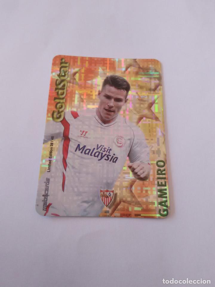 Coleccionismo deportivo: 28/45 GAMEIRO SEVILLA GOLDSTAR TETRIS CROMO F&Uacute;TBOL FICHAS 2014-2015 MUNDICROMO LIGA 14-15