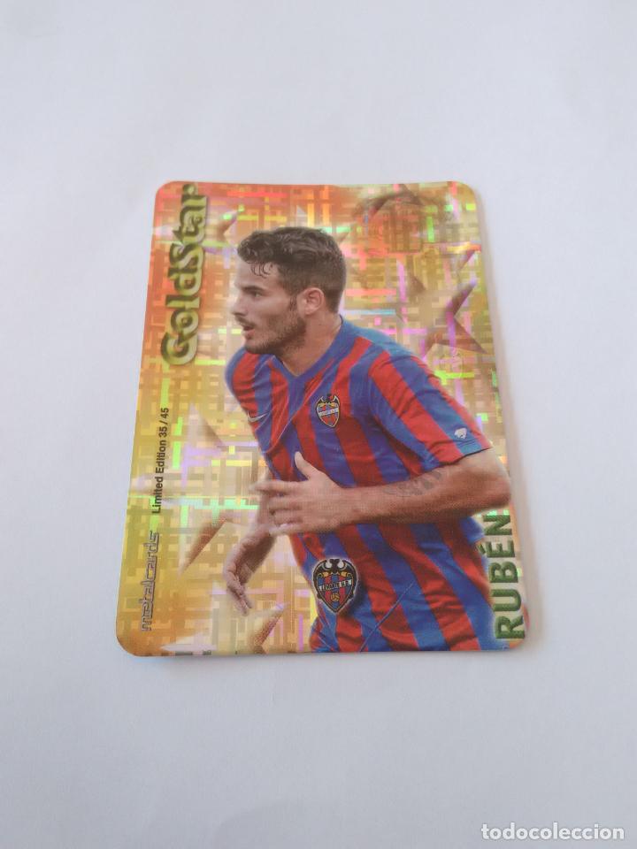 Coleccionismo deportivo: 35/45 RUB&Eacute;N GARC&Iacute;A LEVANTE GOLDSTAR TETRIS CROMO F&Uacute;TBOL FICHAS 2014-2015 MUNDICROMO LIGA 14-15