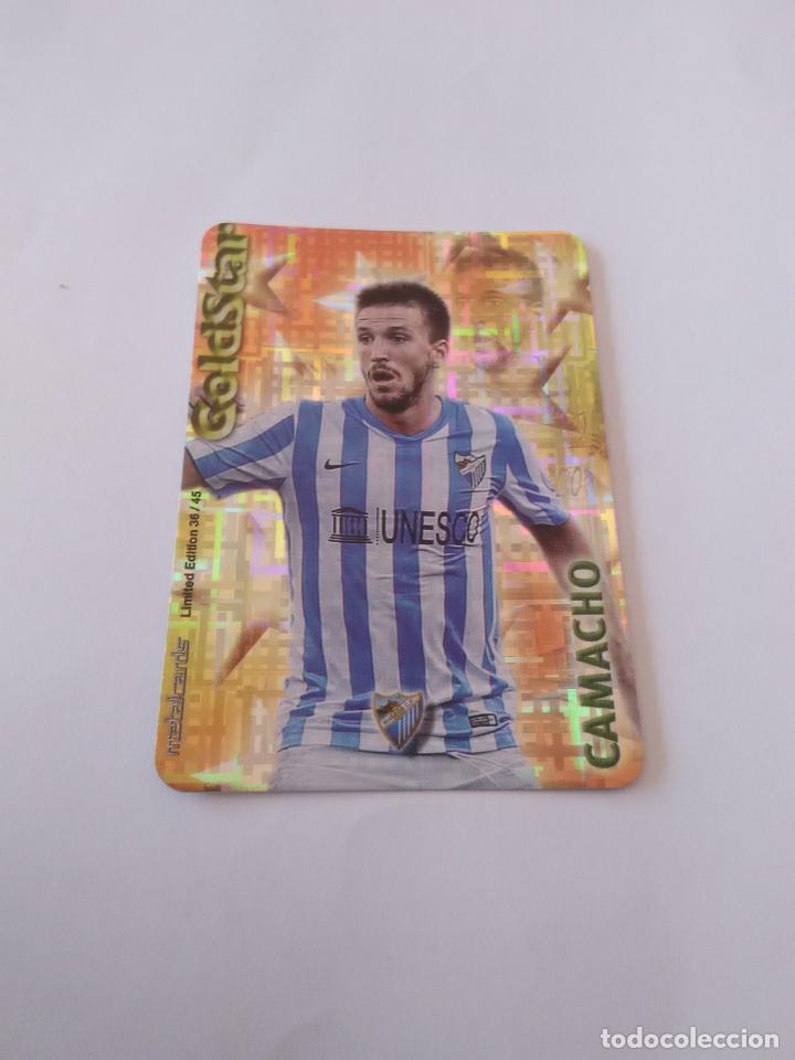 Coleccionismo deportivo: 36/45 CAMACHO M&Aacute;LAGA GOLDSTAR TETRIS CROMO F&Uacute;TBOL FICHAS 2014-2015 MUNDICROMO LIGA 14-15