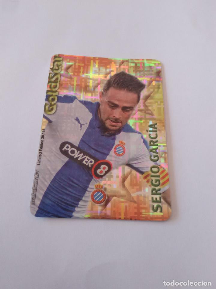 Coleccionismo deportivo: 39/45 SERGIO GARC&Iacute;A ESPA&Ntilde;OL GOLDSTAR TETRIS CROMO F&Uacute;TBOL FICHAS 2014-2015 MUNDICROMO LIGA 14-15