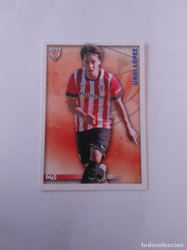 Coleccionismo deportivo: 645 UNAI L&Oacute;PEZ ATHLETIC BILBAO FICHAJE CROMO TARJETA F&Uacute;TBOL FICHAS 2014-2015 MUNDICROMO LIGA 14-15