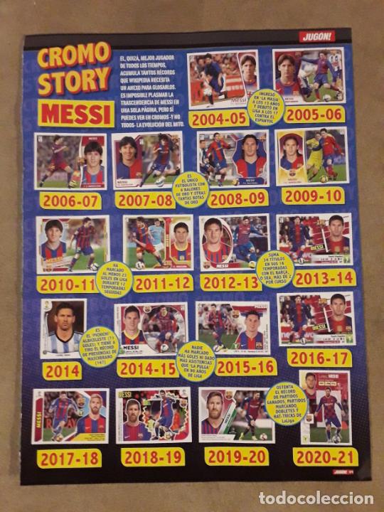 Coleccionismo deportivo: HOJA DE REVISTA JUG&Oacute;N CROMO STORY. MESSI, F.C. BARCELONA 2004 - 2021