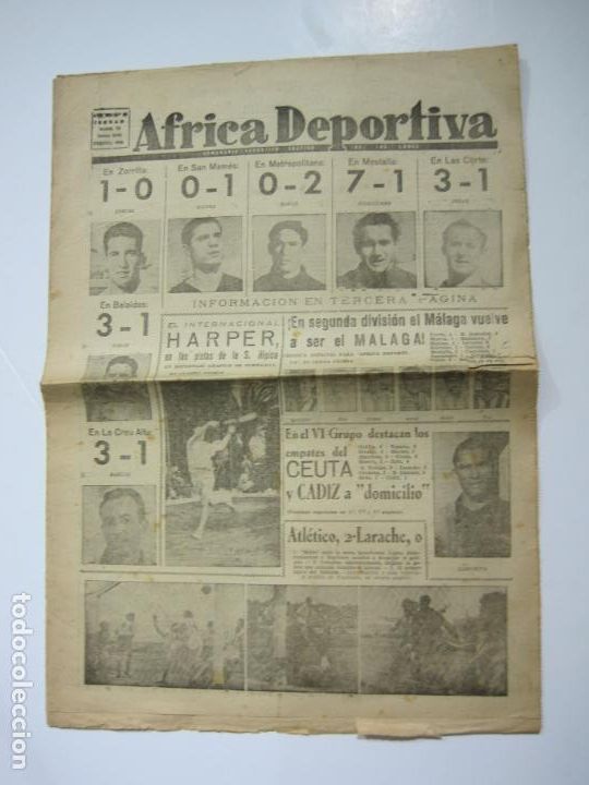 Coleccionismo deportivo: AFRICA DEPORTIVA-TETUAN-OCTUBRE 1949-CESAR-TERUEL-BA&Ntilde;ON-BOXEO Y OTROS-VER FOTOS-(V-22.446)