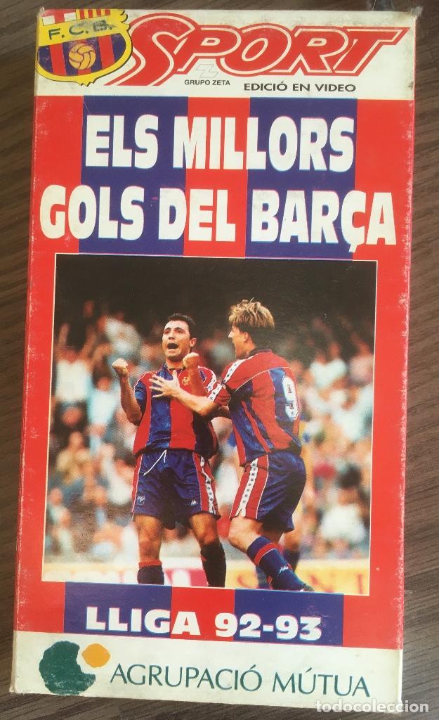Coleccionismo deportivo: FC Barcelona. Bar&ccedil;a 92-93. VHS.Els millors gols del Bar&ccedil;a. Buen estado.