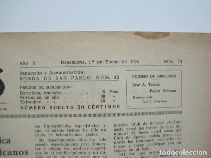 Coleccionismo deportivo: SPORTS-Nº 13-AÑO 1924-BOXEO-SPARTA VS FC BARCELONA VS MAGYAR TORNA KLUB--VER FOTOS-(V-22.468) - Foto 3 - 236032330