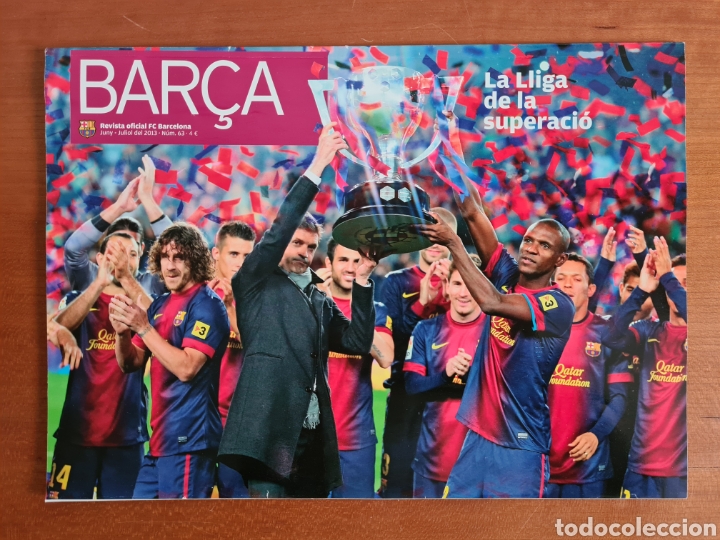Coleccionismo deportivo: Revista Bar&ccedil;a La Lliga de la Superaci&oacute; - Tito Vilanova Eric Abidal - F&uacute;tbol cul&eacute; Neymar