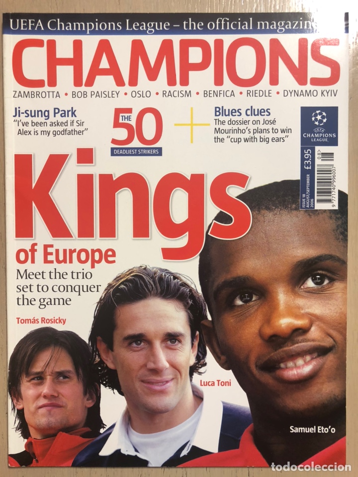 Coleccionismo deportivo: Official magazine UEFA Champions League 18. Eto&rsquo;o. Bon Paisley. Shevchenko. Zambrotta. Luca Toni.