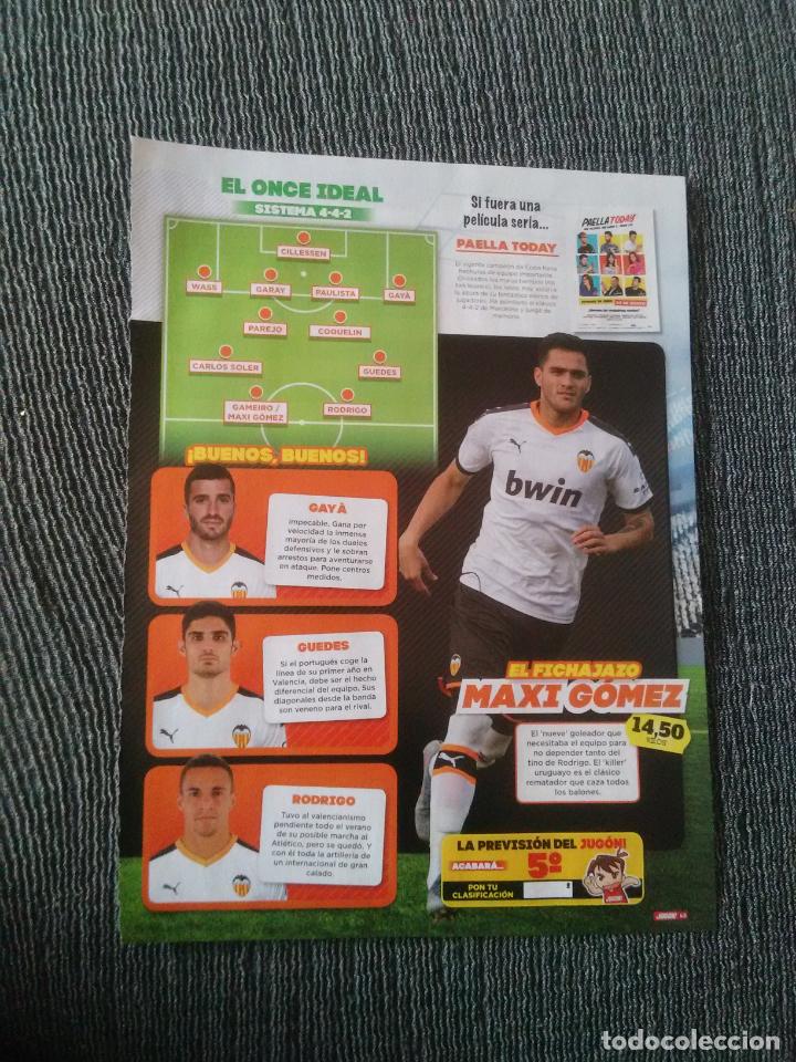 Collectionnisme sportif: MAXI G&Oacute;MEZ GAY&Aacute; GUEDES RODRIGO VALENCIA SERGI GUARDIOLA VALLADOLID REPORTAJE 2 P&Aacute;G REVISTA JUG&Oacute;N
