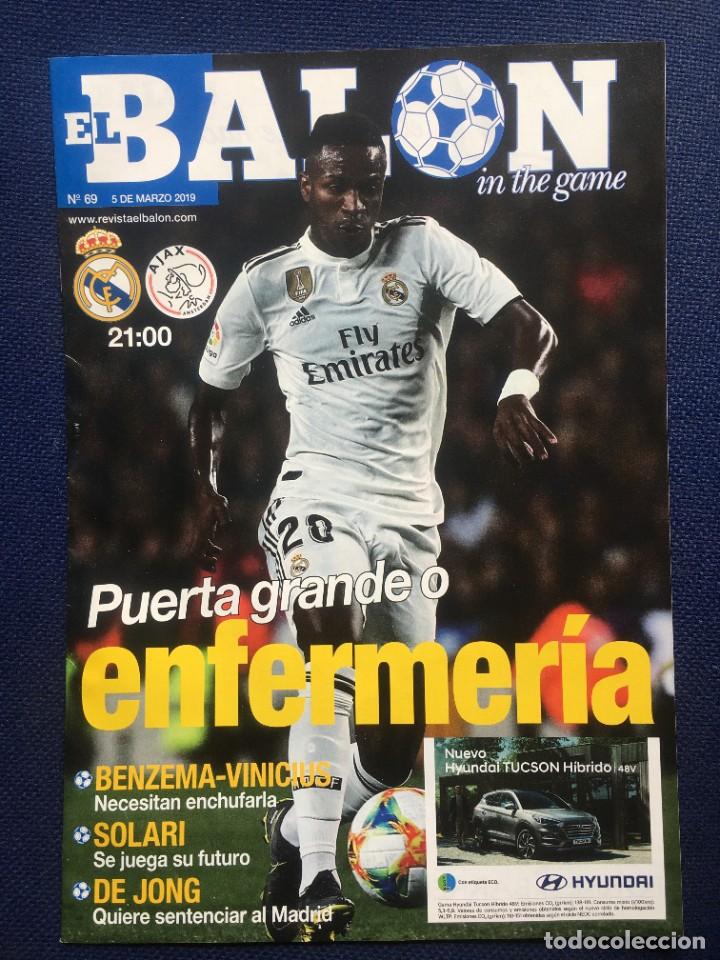 Collezionismo sportivo: PROGRAMA REVISTA EL BALON # 69 REAL MADRID AJAX AMSTERDAM UEFA CHAMPIONS 2018 2019