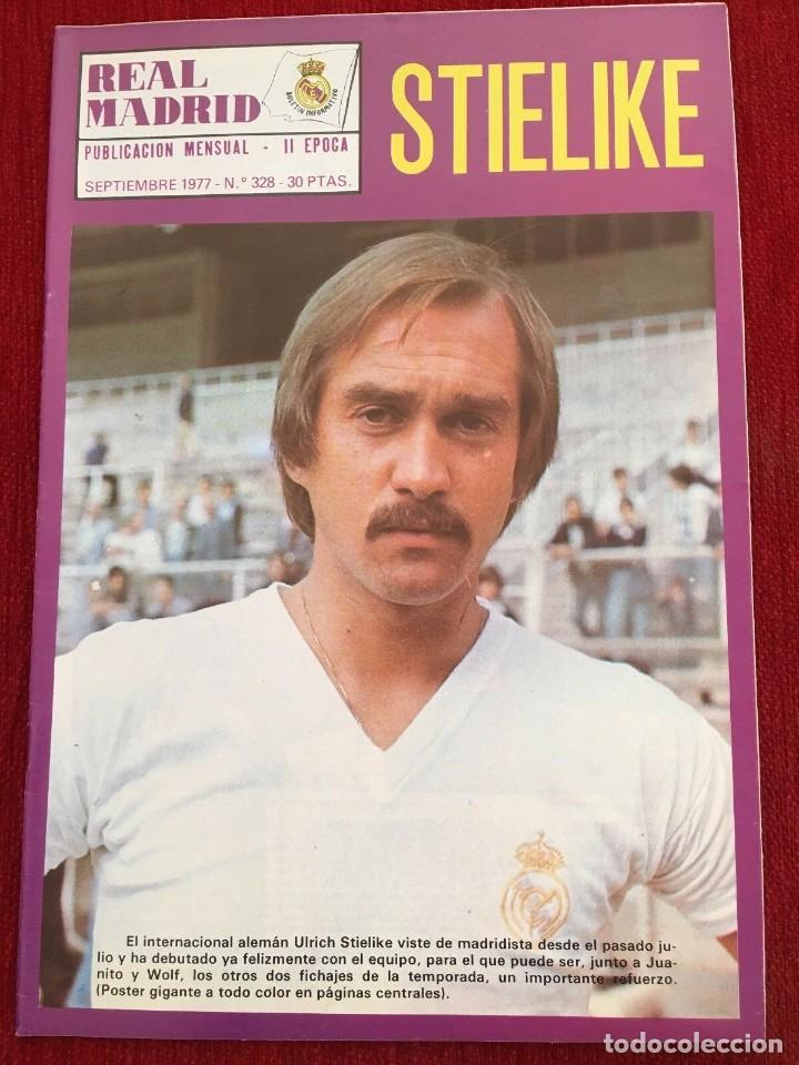 Coleccionismo deportivo: REVISTA OFICIAL REAL MADRID 328 HOMENAJE VELAZQUEZ EINTRACHT BRAUNSCHWEIG 1977 DUKLA PRAHA FEYENOORD