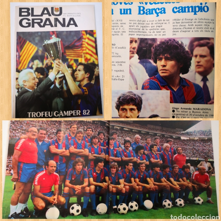 Coleccionismo deportivo: POSTER BAR&Ccedil;A MARADONA. BLAUGRANA INFORMATIU DEL FC BARCELONA. GAMPER 1982