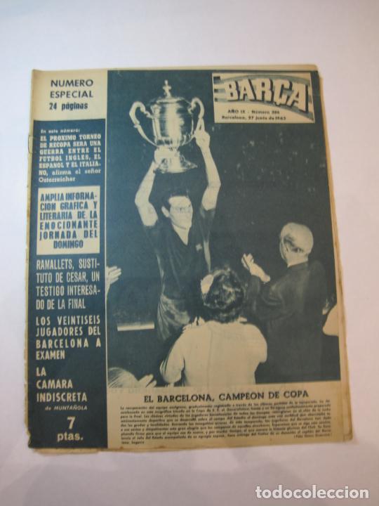 Collezionismo sportivo: FC BARCELONA-BAR&Ccedil;A-N&ordm; 396 A&Ntilde;O 1963-BARCELONA CAMPEON DE COPA-VER FOTOS-(V-22.569)