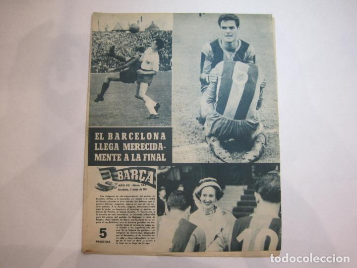Collezionismo sportivo: BAR&Ccedil;A-A&Ntilde;O 1961-FC BARCELONA LLEGA A LA FINAL DE COPA DE EUROPA VS BENFICA-VER FOTOS-(V-22.571)