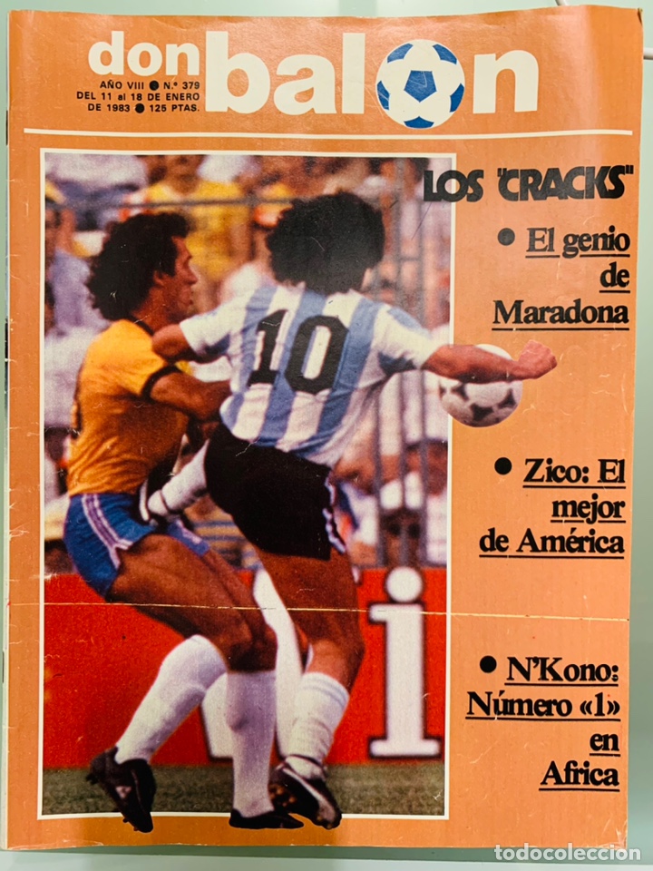 Coleccionismo deportivo: Revista Don Bal&ograve;n n&ordm; 379 El genio de Maradona, Valencia, Zaragoza jornada 19 temporada 82-83
