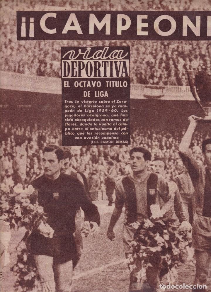Collezionismo sportivo: Vida deportiva n&ordm; 762 F.C. Barcelona octava liga un auto-gol Valladolid lo lleva a la promoci&oacute;n