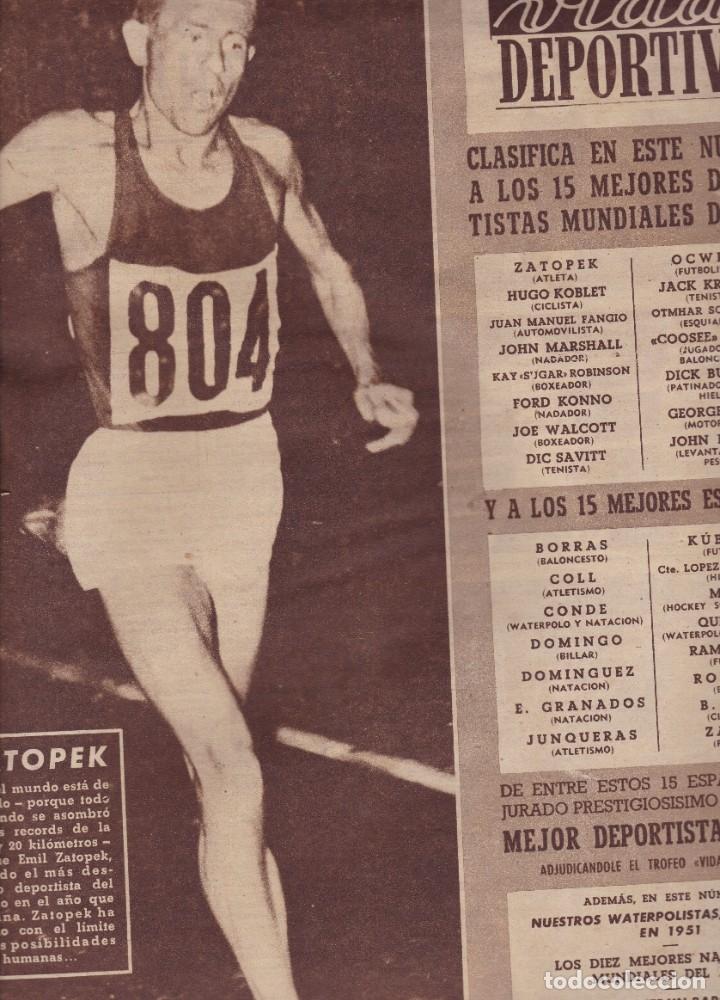 Coleccionismo deportivo: Vida Deportiva 1951 los mejores deportistas Ricardo Zamora entrenador de la selecci&oacute;n