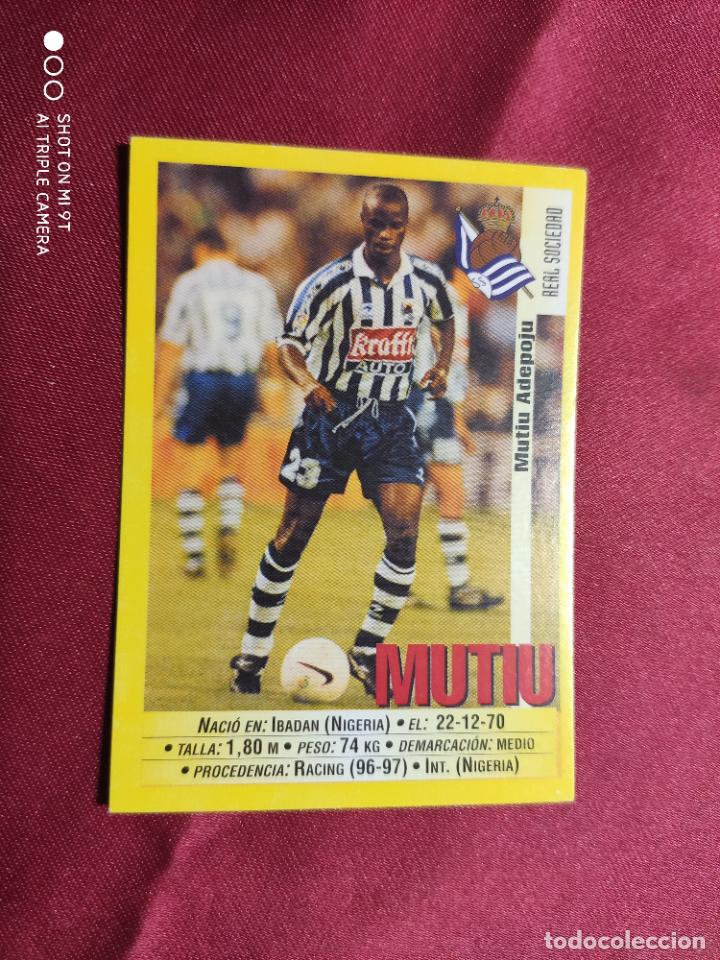 Collectionnisme sportif: LIGA 1999 - 2000. PANINI. CROMO N&ordm; 181 A. MUTIU. REAL SOCIEDAD. NUEVO. NUNCA PEGADO
