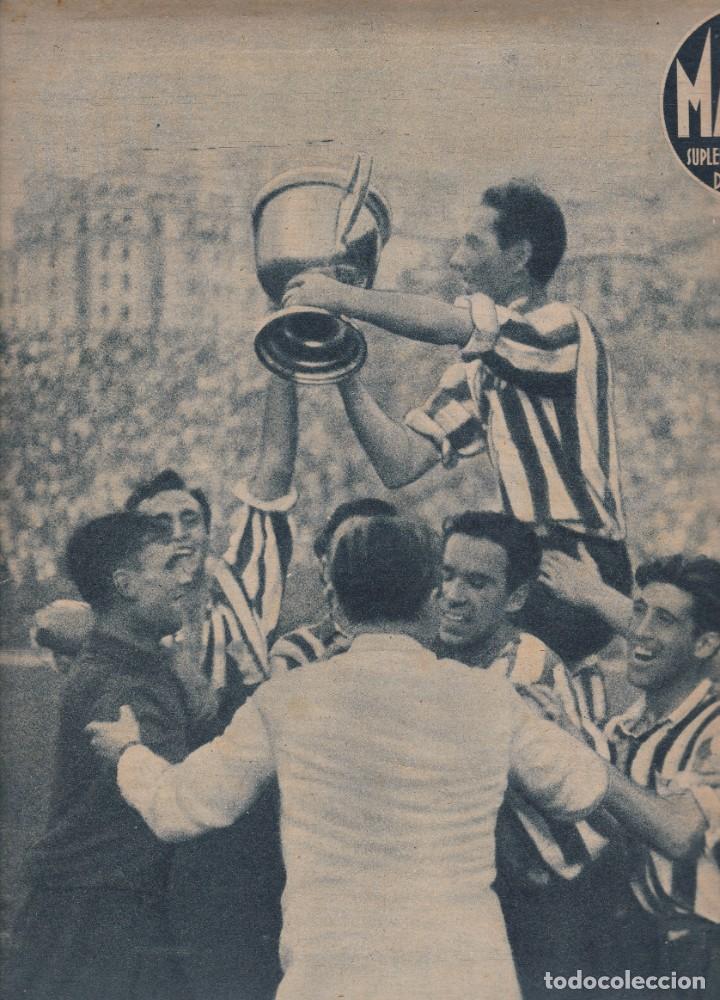 Coleccionismo deportivo: Marca n&ordm; 30 Madrid 1943 Copa el General&iacute;simo el Atl&eacute;tico Bilbao campe&oacute;n al vencer al Madrid