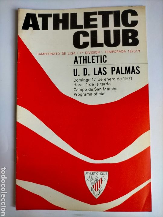 Coleccionismo deportivo: Programa Athletic Club - U. D. Las Palmas / Temporada 1970 - 1971 (16 p&aacute;ginas)