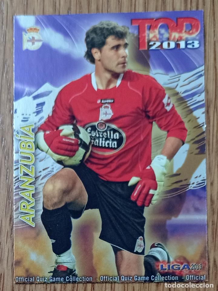 Sports collectibles: CROMO N&deg; 548 ARANZUBIA TOP MORADO DEPORTIVO CORU&Ntilde;A C. F FICHA LIGA MUNDICROMO 2012 2013 12 13
