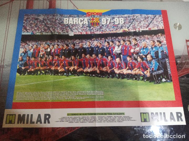 Sammelleidenschaft Sport: PLANTILLA BARCELONA POSTER REVISTA SPORT 97 98 LIGA FUTBOL 1997 1998 MILAR