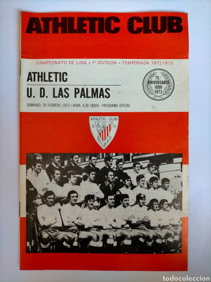 Collezionismo sportivo: Programa Athletic Club - U. D. Las Palmas Temporada 1972 - 1973