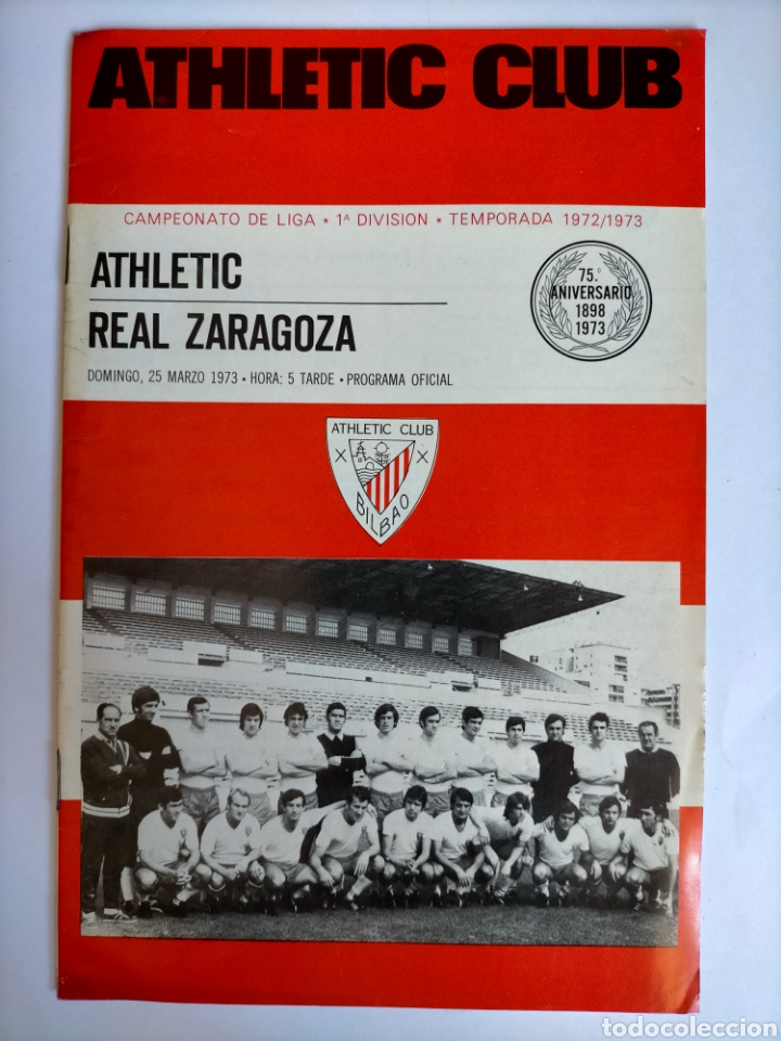 Collezionismo sportivo: Programa Athletic Club - Real Zaragoza 1972 - 1973