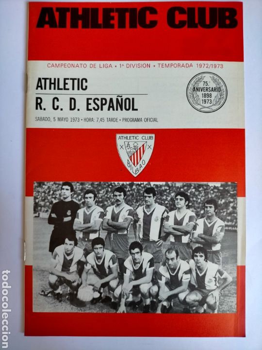 Collezionismo sportivo: Programa Athletic Club - R. C. D. Espa&ntilde;ol Temporada 1972 - 1973