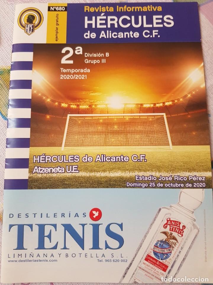 Sammelleidenschaft Sport: HERCULES REVISTA INFORMATIVA UNICA TEMPORADA 2020 2021 C0NTRA ATZENETA UE