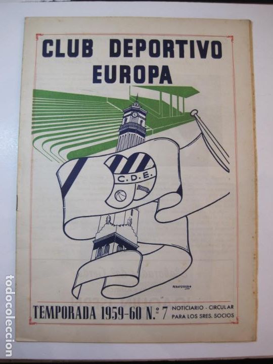 Collezionismo sportivo: CLUB DEPORTIVO EUROPA-BARCELONA (GRACIA)-TEMPORADA 1959 1960-NOTICIARIO N&ordm; 7-VER FOTOS-(K-2589)