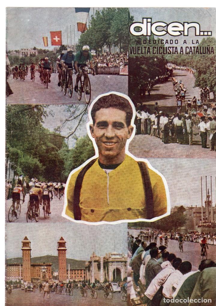 Coleccionismo deportivo: SEMANARIO DEPORTIVO DICEN, VUELTA CICLISTA A CATALU&Ntilde;A. N&ordm; 203, SEPTIEMBRE 1956