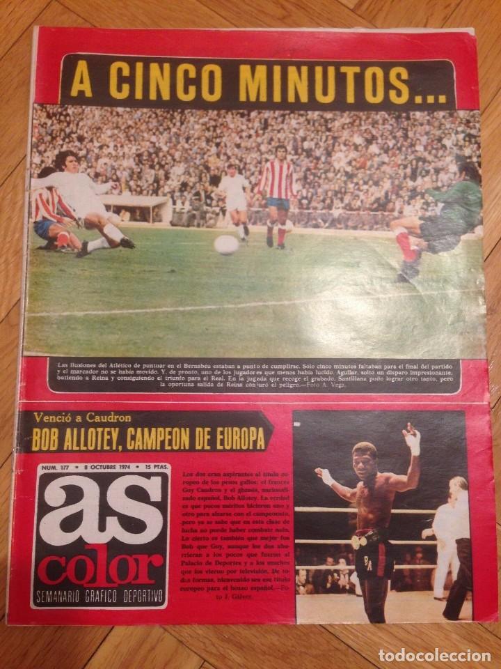 Coleccionismo deportivo: AS COLOR # 177 (8-10-1974) ATLETICO MADRID KOBENHAVN COPENHAGUE ZARAGOZA VITORIA SETUBAL BAR&Ccedil;A LINZ