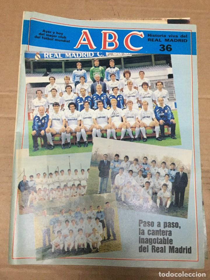 Coleccionismo deportivo: REVISTA ABC HISTORIA VIVA DEL REAL MADRID # 36 CANTERA POSTER JORGE VALDANO