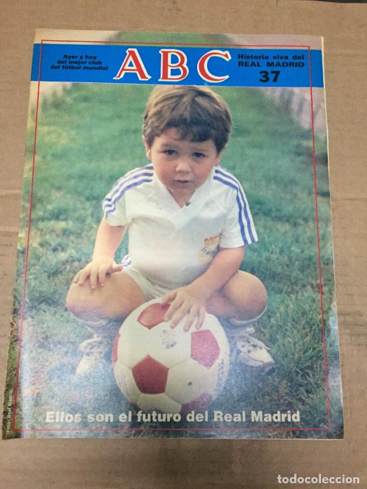 Coleccionismo deportivo: REVISTA ABC HISTORIA VIVA DEL REAL MADRID # 37 LA CANTERA QUINTA DEL SABIO POSTER SANCHIS