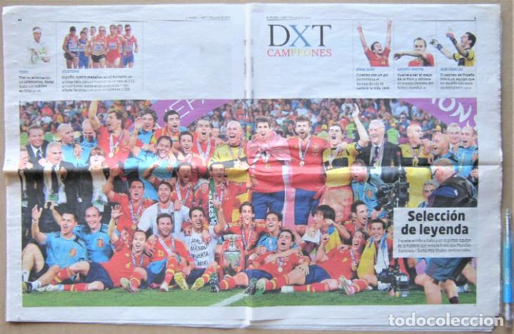 Sports collectibles: PERIODICO EL MUNDO DXT 2-7-2012 ESPECIAL ESPA&Ntilde;A CAMPEON EUROCOPA 2012 FEF RFEF NEWSPAPER REV317-R