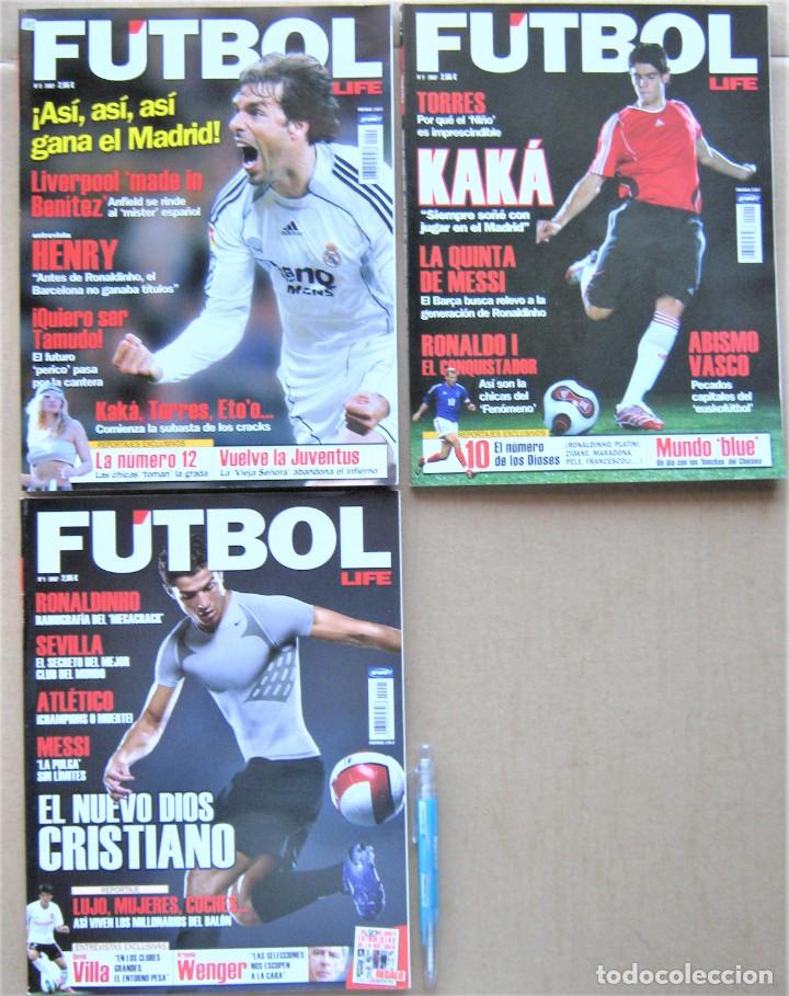 Coleccionismo deportivo: LOTE 3 REVISTA FUTBOL LIFE PRIMEROS 3 NUMEROS. A&Ntilde;O 2007 PUBLICACION ESPA&Ntilde;OLA MENSUAL LOT07