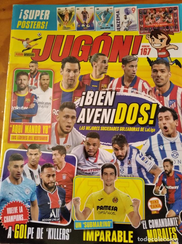 Coleccionismo deportivo: JUGON N&ordm; 167 - LIGA 2020 - + POSTER GAYA, MUNIAIN, IAGO ASPAS, BENZEMA, PLANTILLA ATLETICO DE MADRID