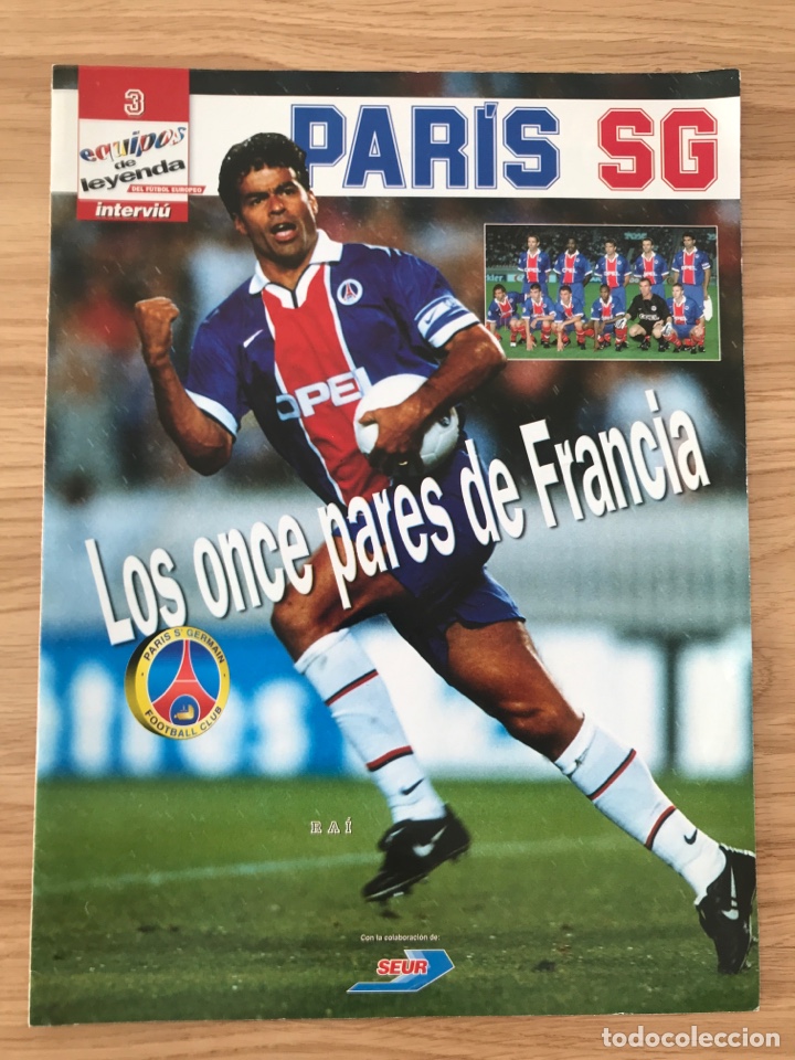 Coleccionismo deportivo: F&uacute;tbol equipos de leyenda Interviu - PSG - Rai - Temporada 97-98 - as marca panini