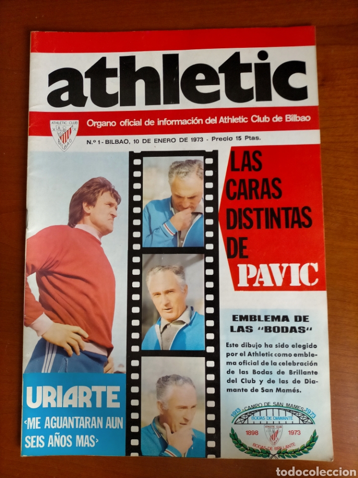 Collectionnisme sportif: N&deg; 1 Revista ATHLETIC 1973. Incluye P&oacute;ster Pavic
