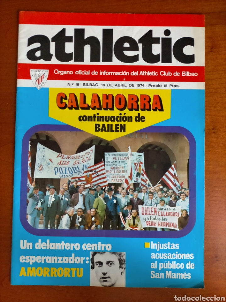 Coleccionismo deportivo: N° 16 Revista ATHLETIC 1974. Incluye Póster de Rojo II. - Foto 1 - 272423073